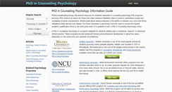 Desktop Screenshot of phdincounselingpsychology.org