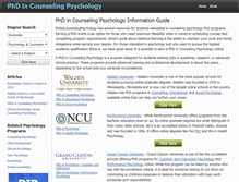 Tablet Screenshot of phdincounselingpsychology.org